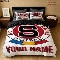 Ac Sparta Praha Logo Bedding Quilt Set Quilt Cover Pillowcase Home Decoration Birthday Gift (1 * duvet cover + 2 * pillowcase, without core) 200x200cm