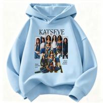 2026 Girls Fashion Hoodie: Katseye Girl Group Graphic Pullover Warm Casual Street-Style Hoodie for Boys and Girls Kids Clothing 160