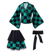 Cosplay Japanese kimono set, Halloween Ghost's Blade Yatsuko 1-piece set cos costume Ghost's Blade Yatsuko one size (m) black