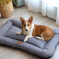 Soft Dog Bed Mattress Mat Crate Kennel Pad Washable Cloth Anti-Slip Bottom  Indoor Outdoor For Large Medium Small Dogs Cats 55X45CM