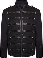 Steampunk Men Gothic Clothing Military Jackets Medieval Vintage Jacket Stand Collar Rock Frock Coat Men's Retro Punk Coat 5XL