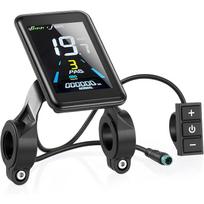 Electric Bike LCD Display, 3.5 Inch Smart Speedometer with 5 Core Connector, Walk Assist Cruise Control, for 24V 72V Electric Bikes Scooters