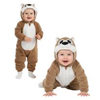 Brown Teddy Bear Onesie Pajama Costume Baby 90: 78-86 beige