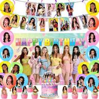 Katseye Girl Group Birthday Party Decorations Set Banner Swirl Balloons Backdrop Kit Completeset