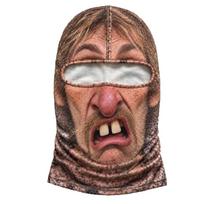 White Mustache Old Man Balaclava Face Mask Funny Ski Mask  Outdoor/Cycling/Pranks/Party 4 brown
