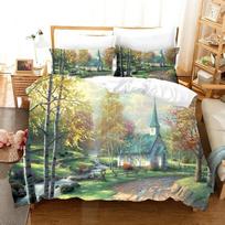 Oil Painting Van Gogh Star Sky Bedding Set Boys Girls Twin Queen Size Duvet Cover Pillowcase Bed Kids Adult Home Textileextile 90x200cm-2pcs