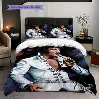 Elvis Presley Rock Roll Threepiece Set 1 Duvet Cover 2 Pillowcase Without Core Christmas Birthday Gift Bedding Set 135x200cm