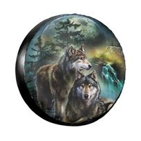 3D Printed Wolf Spare Tire Cover Waterproof Dust-Proof UV Sun Wheel Tire Cover Fit For Jeep,Trailer 14  15  16  17  Inch 16inch