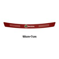 1Pcs Car-Styling Carbon Fiber Door Sills Protector Decoration stickers For Skoda Fabia Superb Rapid EE2 Karoq VII Yeti Kodiaq VRS A7