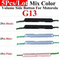New 5set for Motorola G13 G50 S52 G60S G40Fusion G23 G20 G13 Button + Volume Side Button Replacement Part black