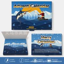 L'Advent'Lures Fishing Hook Blind Box Christmas New Year Gift Box Fishing Gear Countdown Bait (color gift box + airplane box)