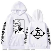 Bleach Aizen Sosuke Hoodie Unisex Men Women Cotton Long Sleeve Shinigami Anime Cosplay Sweatshirt Summer Casual M white
