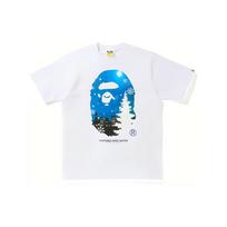 Bape Christmas Ape Head Glow In The Dark Tee 0ZXTEM10014SH XL blue