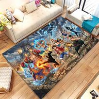 Anime Zoro One P-Piece Straw Hat Pirates Soft Non-Slip Area Rug for Living Room,Bedroom Playroom Carpet Mat for Sofa,Home Decor 100cmx150cm