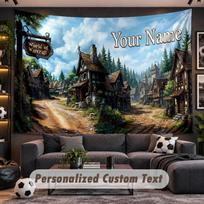 World of Warcraft Personalized Tapestry Support Custom Name, Wall Art Home Decoration 130cmx150cm