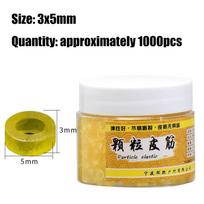 5000pcs Latex Raw Material Blood Worm Baits Elastic Band Fishing Rubber Bait Bands  Fishing Tools yellow-3x5mm