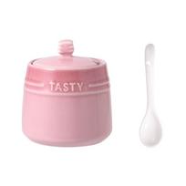 Spoon Ceramic Spice Jar Gradient Colored Sugar Pot Modern Kitchen Canisters  Sugar