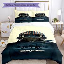 3pcs Top Gun Bedding Set Duvet Cover Closure Includes 1 Duvet Cover & 2 Pillowcases, Soft and Comfortable for All Seasons. 135cmx200cm