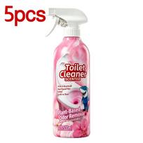 Multi-Purpose Toilet Cleaner Powerful Removes Stains Limescale Odor Deep Descaling Cleaning Spray Restore Shine For Bathroom 1 bottle x 5