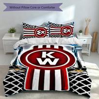 3pcs Kenworth LOGO Duvet Cover Set, Includes 1 Duvet Cover and 2 Pillowcases,Skin-Friendly&Comfortable Fabric,Suitable Bedding Sets 140cmx200cm