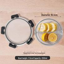 Microwaveable High Borosilicate Glass Lunch Box Bento Container with Large Capacity for Fresh-Keeping