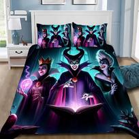Cartoon Villains Maleficent Ursula Evil Duvet Cover 2/3-piece Bed Linen With Pillow Cut Suitable For Children And Adults 3D Bed baby size 100x135cm