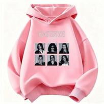 Children KATSEYE Grid Portrait Debut Single Hoodie Kids Loose Hooded Sweatshirt Boys Girls Graphic Pullover Fan Merch Daily Tops 130