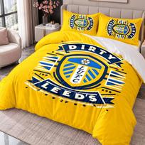 Leeds United 3Pcs Bedding Set Duvet Cover With Two Pillowcases For Bedroom Home Decoration 140cmx200cm