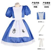 Cosplay Alice Crazy Return cos Alice Maid Dress Cosplay Stage Show Costume Halloween M blue