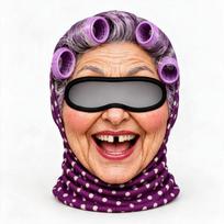 Funny Realistic 3D Printed Full Face Ski, Winter Windproof (Sunglasses Not Included) One Size violetinė