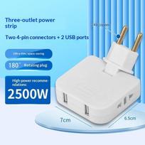 Universal Travel One-Turn Three-Plug Adapter With Usb C And Usb Charging Ports Fits 200 Countries For Intl Travel Business Trips A22