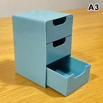 Chic 3-Tier Desk Organizer With Drawers - Ideal For Office Supplies, Jewelry & Cosmetics Storage - Portable Divider Box A3