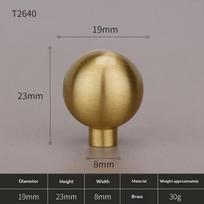 Retro Brass Ball Cabinet Knob Single Hole Matte Finish Solid Round Drawer Knob For Cupboard Wardrobe Furniture Decoration A9