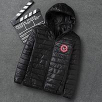 25 Cross-border new light cotton autumn and winter cotton clothes to keep warm and casual large size short stand-up collar hooded jacket  jacket L black