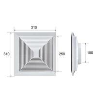 Square Air Diffuser ABS Ceiling Vent Hood Snap-in Panel Air Conditioner Ventilation Outlet White Ventilation Hood Ceiling Outlet