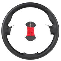 Custom Carbon Fiber Leather Car Steering Wheel Cover For Suzuki Jimny 2015-2018 Anti-Slip Fix Worn OEM Wheel PU Red thread