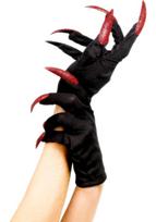 Cross-Border Halloween Cosplay Witch Gold Glitter Nail Gloves Horror Decoration Props black