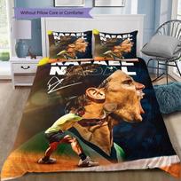 Rafael Nadal Tennis Player 3Pcs Bedding Set, Duvet Cover with 2 Pillowcases, Tennis Star Bed Linens, No Comforter No Pillow Core 200x200cm