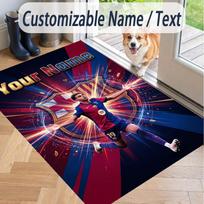 Custom Text Printed Rug Lamine Yamal Non Slip Floor Carpet For Home Room Decor 60cmx90cm