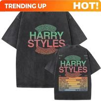 Customization Harry Styles Kiss All The Time Disco Occasionally Tour 2026 Vintage Washed T-Shirt Fan Gift Unisex Loose Fit Cotto 3XL black