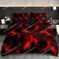 Purple Lightning Duvet Cover Queen Thunder Print Bedding SetsFor Kids Teen Adults Violet Room Decor Soft Comforter Covers 70x133cm 2pcs