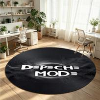 Depeche Mode Printed Round Crystal Velvet Rug Soft Non Slip Floor Carpet For Bedroom Holiday Gift 150cmx150cm