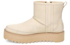 Women's Sneakers UGG F19 Classic Rebel Biker Mini Fleece Lined Pink Women's 39 white