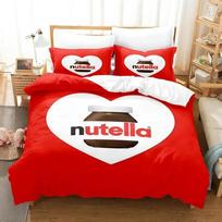 Cartoon Nutellas 3D NEW Duvet Cover Pillowcase Bedding Set Adult Boy Girl Bedroom Decoration Children Single Double Large AU Single 140x210cm