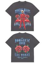 2026 Bruno Mars The Romantic Tour T-shirt Men and Women Summer Cotton Clothing Oversize Fashion Round Neck Short Sleeved Tee M gray