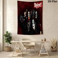 Slipknot Heavy Metal Phenomenon Tapestry Wallmounted Background Cloth Atmospheric Background Cloth Christmas Gift Background Wall Hanging Cloth 100cm x 150cm black