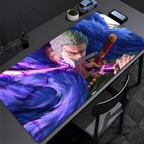 One Piece Roronoa Zoro Green Eye Dragon Anime Extended Desk Pad NonSlip AntiDirt Gaming Mouse Pad Anime Big Mouse Pad 30x80x0.2cm blue
