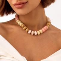 Colorful Dopamine Boho Handmade Beaded Choker Necklace Women C270 Necklace
