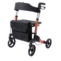 Foldable Aluminum Walker for Elderly and Disabled - 4-Wheeled, Multi-functional Shopping Cart Standard Aluminum Walker