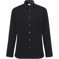 Burberry SS24 Men's Logo Cotton Long Sleeves Shirt Black 80667631 L black